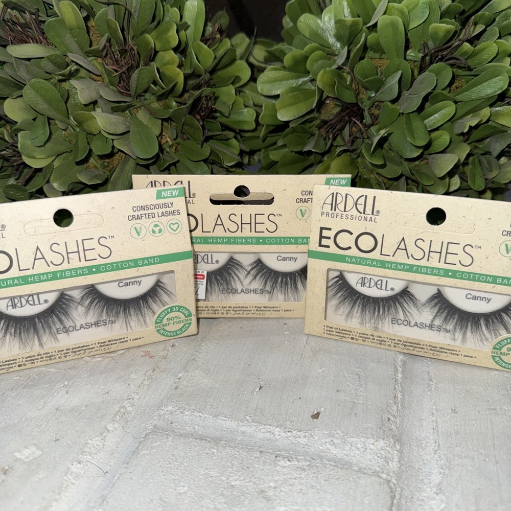 Ardell Sustainable‎ Organic Eyelashes Lashes - Canny - Hemp Fibers Black 3-pair